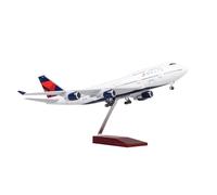 BMAONZ Modelo De Simulación De Pasajeros Adorno De Avión Coleccionable 1/150 para Delta B747 747-400 Avión En Miniatura(Without Light)