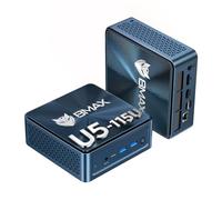 BMAX B11Pro AI Mini PC Intel Ultra 5 115U, AI Boost NPU(Mejor Que 7730U/i9-11900H,hasta 4,2 GHz) Micro PC 16GB LPDDR5 512 GB NVME SSD, Mini Ordenador, Triple Pantalla 4K,WiFi 6 |BT 5.2, Win 11Pro
