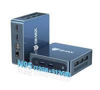 BMAX Mini PC B4Plus, Intel Alder Lake-N95 (hasta 3, 4GHz) 12GB LPDDR5 512GB SSD, Win-11Pro, Mini Ordenador, Double Écran 4K@60Hz,Type-C,HDMI, WiFi 5/BT5.0 Micro PC para para Hogar, Oficina, Empresa