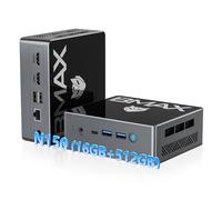 BMAX Mini PC B4Turbo, Intel 13th Gen Twin Lake N150 (actualizado N100) 16 GB DDR4 RAM 512 GB SSD M.2 2280, Mini Ordenador de Sobremesa con W-11 Pro/Triple Pantalla/Dual HDMI/Type-C/ WiFi5/ BT5.0