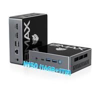 BMAX Mini PC B4Turbo Ιntel N150 (hasta 3.6GHz) 16 GB DDR4 1 TB M.2 SSD Mini Ordenador de Sobremesa, Pantalla Triple 4K@60HZ Type-C 2X HDMI, WiFi 5 Bluetooth 5.0 Mini Computadora para Oficina/Trabajo
