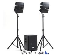 BMBmsonic BMS-12-ARRAY-BT - Pack de sonido completo para DJ (1000 W, altavoces satélites, caja de barra USB/Bluetooth + memoria USB 32 GB)