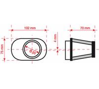 BMC Air Filter Filtro de aire cónico Ø55mm - FBPF55-70R