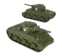 BMC CTS WW2 Sherman M4 Tanques - OD Verde 2 piezas 1:38 plástico ejército hombres vehículos
