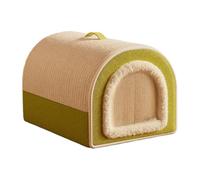 Bmdjdq Casa de felpa para gatos, felpa cálida, 1 alfombrilla cerrada para mascotas, nido de dormir de invierno, interior lavable, para gatito, cachorro, sala de estar, habitación, dormitorio, garaje