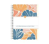 Bmdjdq Diario semanal, encuadernación en espiral, 21,3 x 15,3 cm, planificador de estudio de las Escrituras, diario de notas devocionales, cubierta floral, para bautizo, graduación, mañana, iglesia