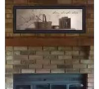 BMGKYAGL Impresión enmarcada de arte de pared Vive, ríe y ama, diseño de madera negra para decoración moderna del hogar (40 x 100 cm/marco interior)