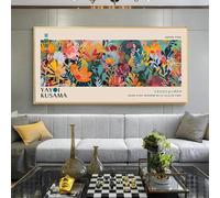 BMGKYAGL Lienzo decorativo de Yayoi Kusama, póster de arte abstracto, cuadro de Yayoi Kusama para sala de estar, póster de Yayoi Kusama (50x125cm/sin marco)