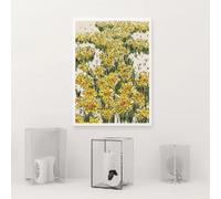 BMGKYAGL Póster artístico de flores de jardín, ilustración botánica floral, pintura en lienzo, arte de pared, imágenes, decoración de la habitación del hogar, 60 x 80 cm, sin marco