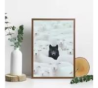 BMGKYAGL Póster de arte moderno de caballo y oveja negra, decoración para colgar pared, impresión de imagen obra arte pintada a mano, pintura en lienzo para decor hogar (30 x 45 cm/marco interior)