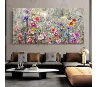 BMGKYAGL Póster de lienzo con pintura de acuarela abstracta, arte moderno, pintura abstracta, arte de pared grande, lienzo colorido, cuadro decorativo 80x160cm sin marco