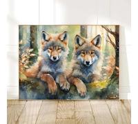 BMGKYAGL Pósteres e impresiones de animales salvajes, lienzo impreso, arte de pared, imagen para sala de estar, decoración del hogar, obra de arte mural, marco de 40 x 60 cm