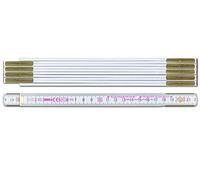 BMI 980904200 Metro plegable de madera de haya, blanco