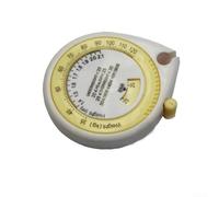 BMI - Cinta métrica corporal retráctil de 150 cm con calculadora para un índice de masa corporal preciso y un seguimiento de la salud (amarillo)