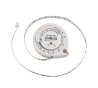 BMI - Cinta métrica corporal retráctil de 150 cm con calculadora para un índice de masa corporal preciso y un seguimiento de la salud (blanco)