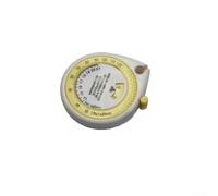 BMI - Cinta métrica de índice de masa corporal de 0 a 150 cm, calculadora retráctil para cintura, cadera, pecho, muslo, herramienta precisa de seguimiento de dieta saludable, color blanco (amarillo)