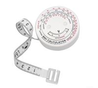 BMI - Cinta métrica de índice de masa corporal retráctil de 150 cm con calculadora para dieta de pérdida de peso, seguimiento de cintura, cadera, pecho, muslo, conteo de calorías, herramienta de