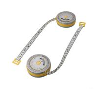 BMI - Cinta métrica retráctil para índice de masa corporal, 150 cm, calculadora de dieta para cintura, cadera, pecho, brazo, muslo, seguimiento de la pérdida de peso, progreso azul o amarillo