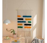 BMIDOT Tapiz de pared de algodón bohemio para colgar en la pared, con borlas, hecho a mano, para apartamentos, dormitorios, salas de estar, dormitorios, puertas, entradas, oficinas en casa (A3)