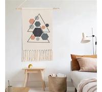 BMIDRUT Macramé Tejido Colgante de Pared Tapiz Decoración del Hogar Arte de Pared Boho Bohemio para Casa Apartamento Dormitorio Fondo 50x85cm