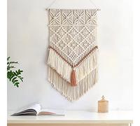 BMIDRUT Tapiz de macramé para colgar, atrapasueños, tejido a mano, bohemio, decoración de pared para el hogar, decoración de pared