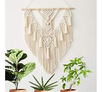 BMIDRUT - Tapiz de macramé para colgar en la pared hecho a mano, decoración del hogar (45 x 70 cm)