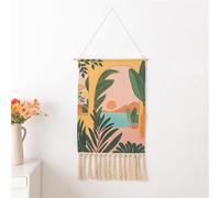 BMIDRUT Tapiz de macramé tejido para colgar en la pared, tapices bohemios, tapiz de arte para apartamento, dormitorio, decoración del hogar 50x85cm