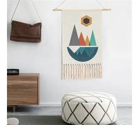 BMIDRUT Tapiz tejido de macramé para colgar en la pared, decoración bohemia para el hogar, apartamento, dormitorio, fondo de pared 50x85cm