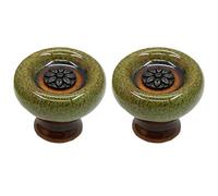 BMKGODN 2 tiradores for armarios de cocina(Green)