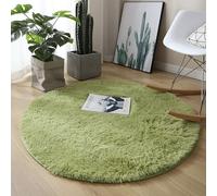 BMKGODN Alfombra de Lujo y esponjosa for salón, Muy Suave, decoración for Dormitorio, Sala Estar, alfombras Antideslizantes Pelo Corto for, del hogar(Green,180 * 180cm)