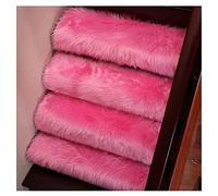 BMKGODN Alfombra de protección Interior, Suave, Peluda, Antideslizante, Lana Artificial, 1 Uds(Rose Pink,65cm*24cm)