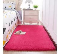 BMKGODN Alfombras Alfombra De Lujo Fluffy Shag Lounge Area Shaggy Suave Extra Grande Estilo Minimalista Ligero Densas Que No Se Desprenden for La Decoración del Hogar Sala Estar(Rose Red,160 * 200cm)