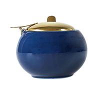 BMKGODN Azucarero de 10 x 8 cm, tarro for especias, salero y condimentos, azucarero cerámica(Blue)