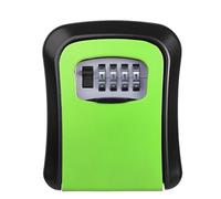 BMKGODN Caja Fuerte for Llaves De Seguridad for Montaje En Pared Al Aire Libre,con Cerradura Combinación Y Cubierta Protección Externa, Almacenamiento for Puerta Resistente A La Intemperie(Green)