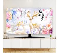 BMKGODN Decoración Cubierta de TV 32-80 pulgadas Protector pantalla televisión a prueba polvo for LCD LED Montaje en pared Monitor escritorio curvo protectora(C,40 43IN)