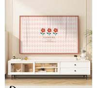 BMKGODN Funda for TV de 30"-80" for Protector Pantalla Interior Plana/Curva, Cubiertas televisión Impresas con Pintura Colorida, decoración Tela Suave,Color:B(A,60in(140x85cm))