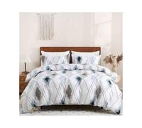 BMKGODN Juego de Funda nórdica 2/3 Piezas con Estampado geométrico Diamantes Bohemios, Suave, Acogedor, Lujo, Reversible, Cremallera y Lazos(EU Single(135x200cm))