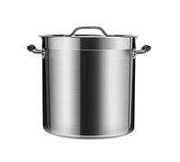 BMKGODN ollas Grandes, Olla con Tapa de Acero Inoxidable, Olla for Sopa, Calentamiento Uniforme, fácil Limpiar, Apta for lavavajillas(25cm*25cm(12.3L))