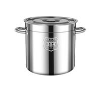 BMKGODN ollas Grandes, Olla for Sopa de Acero Inoxidable 304, Cubo for Comercial Gran Capacidad con Tapa(12 litres)