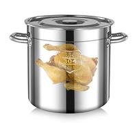 BMKGODN ollas Grandes, Olla for Sopa de Acero Inoxidable 304, Tapa Vertical, Gran Capacidad, fácil Limpiar, Apta for Todo Tipo Estufas(45 * 45cm(68L))