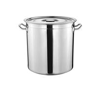 BMKGODN ollas Grandes, Olla for Sopa Redonda Gruesa de Acero Inoxidable, con Tapa hundida y Asas Resistentes al Calor(50 litres)