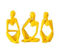 BMLCGJ Estatua de Pensador Dorada para decoración de Arte Abstracto, Figuras coleccionables de Resina Dorada para decoración del hogar, Sala de Estar, Oficina, estantes, Grandes Ideas de Regalo