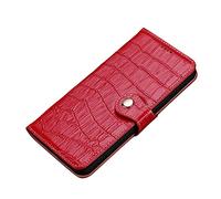 BMLLQSS Funda de piel tipo cartera para iPhone 14, 14 Plus, 14 Pro, 14 Pro Max, diseño clásico de cocodrilo, con ranura para tarjetas, a prueba de golpes, color: rojo, tamaño: 14 Pro Max de 6.7