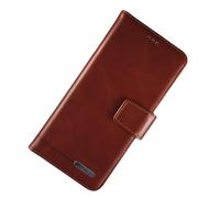 BMLLQSS Funda para Samsung Galaxy S24 Ultra/S24 Plus/S24 Plus, funda magnética de piel de vacuno, protección de lujo, funda tipo cartera (S24 Ultra, rojo), Brown, S24 Ultra