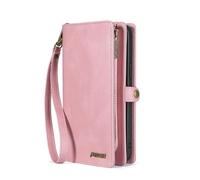 BMLLQSS Funda tipo cartera de poliuretano para Samsung Galaxy S24 Ultra/ S24 Plus/S24 | Múltiples ranuras para tarjetas, bolsillo con cremallera para monedas, correa de muñeca desmontable | Elegante y