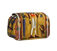 bmnaswt Ancient Egypt Tribe Series - Estuche doble para bolígrafos, funda de tela Oxford con bolsillos con cremallera, regalo ideal
