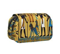 bmnaswt Ancient Egypt Tribe Series - Estuche doble para bolígrafos, funda de tela Oxford con bolsillos con cremallera, regalo ideal