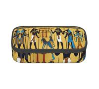 bmnaswt Ancient Egypt Tribe Series - Estuche para lápices de gran capacidad, con cremallera, bolsillo de malla y ranuras para bolígrafos