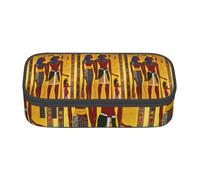 bmnaswt Ancient Egypt Tribe Series - Estuche para lápices de gran capacidad, con cremallera, bolsillo de malla y ranuras para bolígrafos