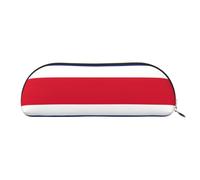 bmnaswt Bolsa de almacenamiento con estampado de bandera de Costa Rica, bolsa con cremallera de grano cruzado, elegante bolsa de papelería portátil de maquillaje, dorada, talla única, maleta